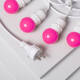 Image de Kit Guirlande Waterproof 5.5m Blanche + 8 Ampoules LED E27 G45 3W de Couleurs 