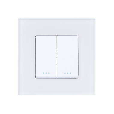 2-Gang 2-Way Switch with PC Frame Modern