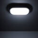 Afbeelding van Plafondlamp LED 25W Ovaal Outdoor 96x198 mm IP65 Hublot Black