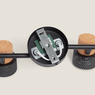Afbeelding van Plafondlamp Metaal en Kork met 4 Spots Liksy