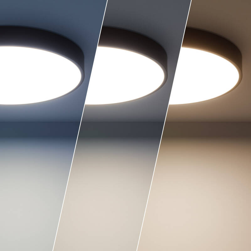 Image of 30W Hidria Round CCT Selectable Metal LED Ceiling Lamp Ø400 mm