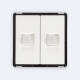 Image of RJ45 Cat 6 Double Internet Module Modern Socket