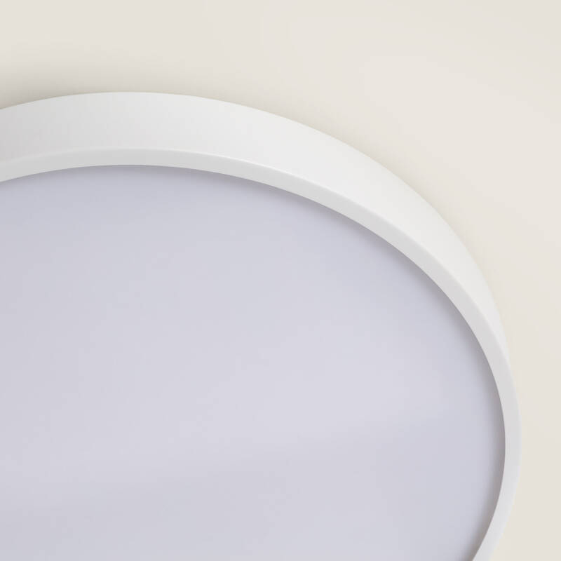 Plafoniera LED Design Nordico 30W LEDKIA | Metallo E Legno Con CCT Regolabile 2700-6500K | Lampada Moderna Per Soggiorno E Cucina