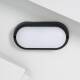 Afbeelding van Plafondlamp LED 25W Ovaal Outdoor 96x198 mm IP65 Hublot Black