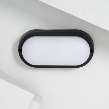 Bild von LED-Deckenleuchte 25W Oval für Aussen 96x198 mm IP65 Hublot Schwarz