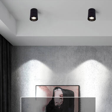 Plafondlamp 30W LED Rond Aluminium Zwart New Onuba
