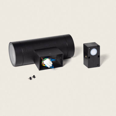 Image of Oakham Aluminium Outdoor Double Sided LED Wall Lamp in Black
