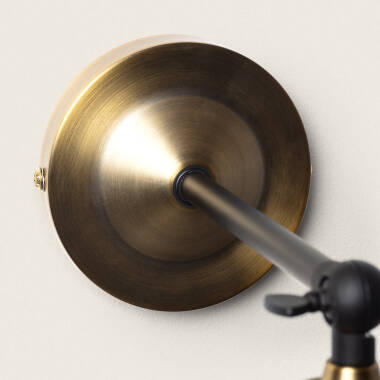 Image of Factory Antique Brass Glass Wall Lamp