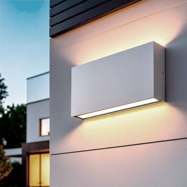 Kaira 10W Rectangular Outdoor Double Sided Aluminium LED Wall Light White