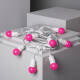 Image de Kit Guirlande Waterproof 5.5m Blanche + 8 Ampoules LED E27 G45 3W de Couleurs 