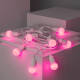 Image de Kit Guirlande Waterproof 5.5m Blanche + 8 Ampoules LED E27 G45 3W de Couleurs 