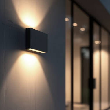 Kinkiet Ścienny LED Zewnętrzny 10W z Aluminium Podwójne Oświetlenie Regulacja CCT Brooky M