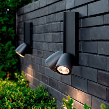Wandlamp Outdoor Aluminium Abel Twee Spots