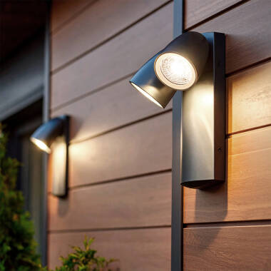 Wandlamp Outdoor Aluminium Abel Twee Spots