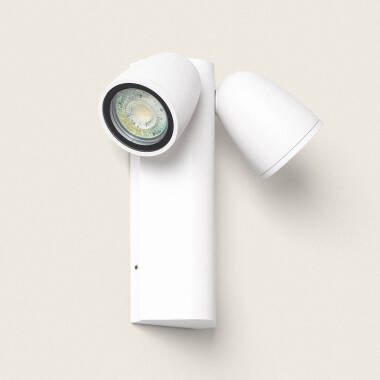 Image of Abel 2 Spotlight Aluminium Outdoor Wall Lamp 