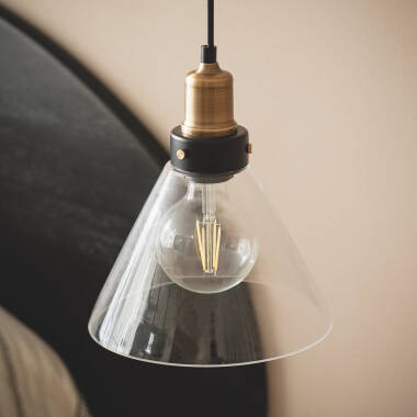 Hanglamp van Metaal en Glas Factory