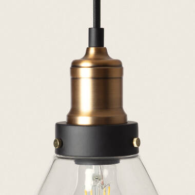 Afbeelding van Hanglamp van Metaal en Glas Factory 