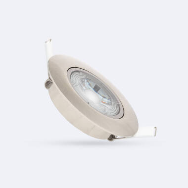 Round Adjustable 5W LED Downlight Ø68mm Cut Out in Brushed Nickel
