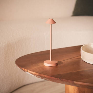 Immagine di Lampada da Tavolo LED Portatile per Esterno Metallo con Batteria Ricaricabile Magatzi