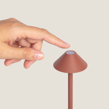 Immagine di Lampada da Tavolo LED Portatile per Esterno Metallo con Batteria Ricaricabile Magatzi