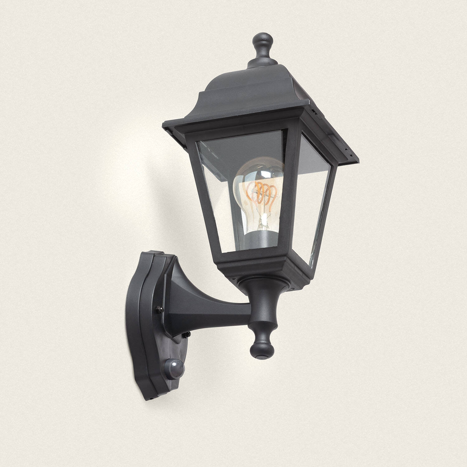 Lampa Ścienna Zewnętrzna Czarna Sennen z Czujnikiem PIR  - widok 2