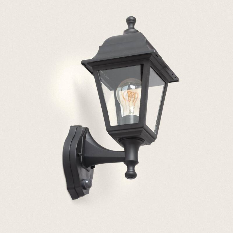 Obrázek Venkovní nástěnná Lampa s PIR Senzorem Sennen Black 