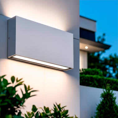 Kaira 10W Rectangular Outdoor Double Sided Aluminium LED Wall Light White