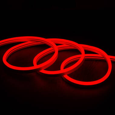 Afbeelding van Led Strip Neon Dimbaar 220V RGB Halfrond 180 11W/m te knippen om de 100cm IP67 Op maat