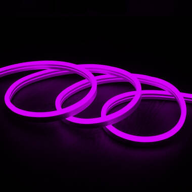 Afbeelding van Led Strip Neon Dimbaar 220V RGB Halfrond 180 11W/m te knippen om de 100cm IP67 Op maat