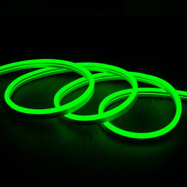 Afbeelding van Led Strip Neon Dimbaar 220V RGB Halfrond 180 11W/m te knippen om de 100cm IP67 Op maat