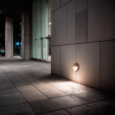 Applique Murale Extérieure LED 3W CCT Sélectionnable Aluminium Saillie Ronde Jade