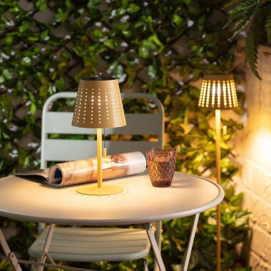 Image of 3W Banate Portable Outdoor Solar LED Table Lamp with USB Rechargeable Battery
