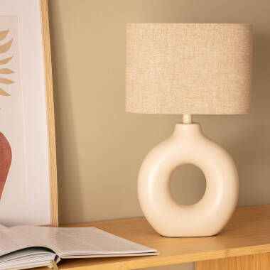 Lampe à poser Céramique et Tissu Memphis
