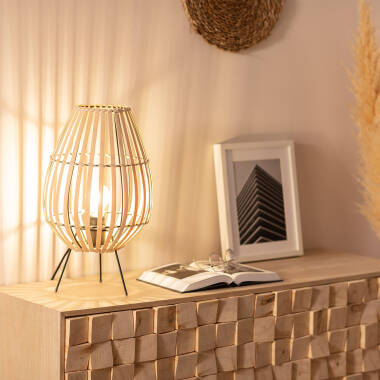 Bambusová Stolní Lampa Atamach