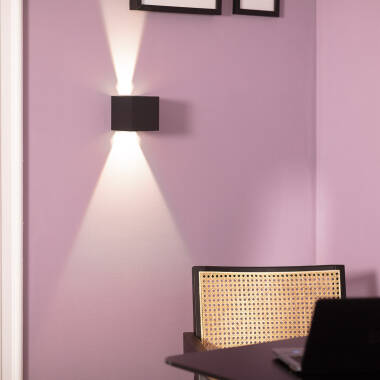 Wandlamp Outdoor LED 6W Aluminium  Dubbelzijdige Verlichting Eros Zwart