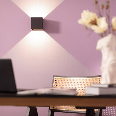 Bild von LED-Wandleuchte Aussen 6W aus Aluminium beidseitige Beleuchtung Eros Schwarz