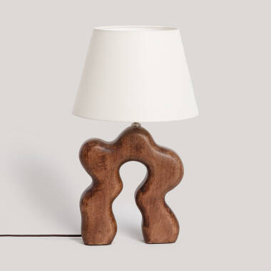 Tafellamp Hout Hunar I ILUZZIA