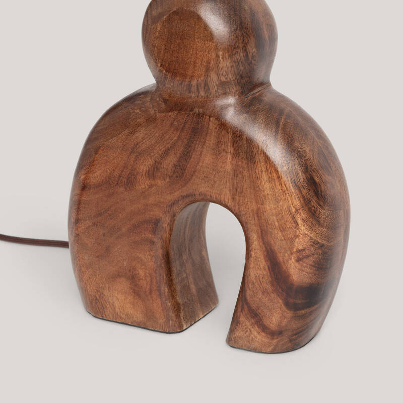 Immagine di Lampada da Tavolo Legno Hunar II ILUZZIA