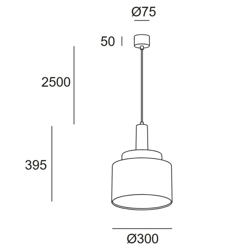 Afbeelding van Hanglamp  KEOPS 1 body Vast LEDS-C4 00-9035-CV-A1
