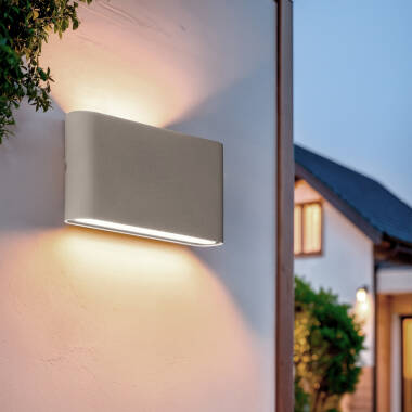 Wandlamp Outdoor LED 12W Rechthoekige Aluminium  Dubbelzijdige Verlichting Luming Wit