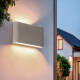 Image de Applique Murale Extérieure  LED 12W Aluminium Rectangulaire Éclairage Double Face Blanche