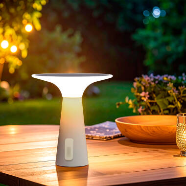 Immagine di Lampada da Tavolo Solare Esterno LED 3W Portatile con Batteria USB Ricaricabilea Soucha