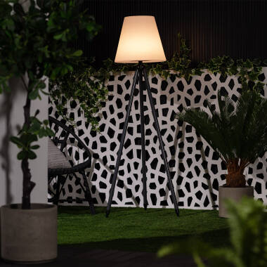 LED-Stehlampe Außen Metall RGB Solar mit wiederaufladbarem USB-Akku Kefre
