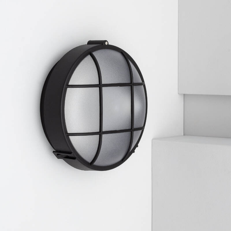 Image de Plafonnier Extérieur Rond  à Grille Hublot Ø220 mm