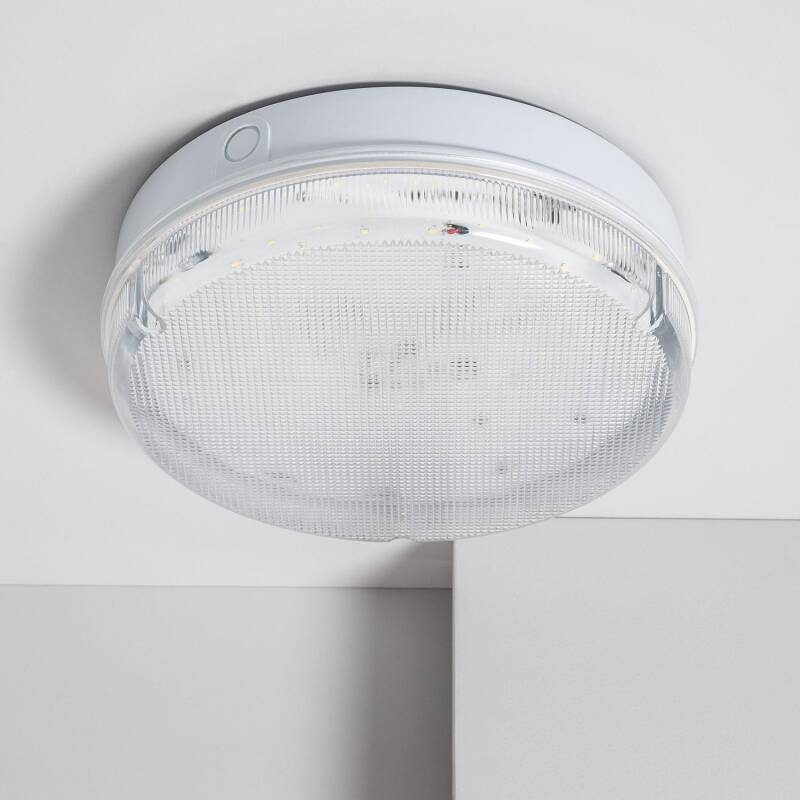 Image de Plafonnier LED Extérieur Rond 24W Hublot IP65 Ø285 mm avec Éclairage de Sécurité Non Permanent 