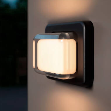 Gulpos Oblong 8W Outdoor Aluminium LED Wall Lamp in Black