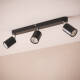 Image de Plafonnier  Orientable Métal 3 Spots Albus Black Large