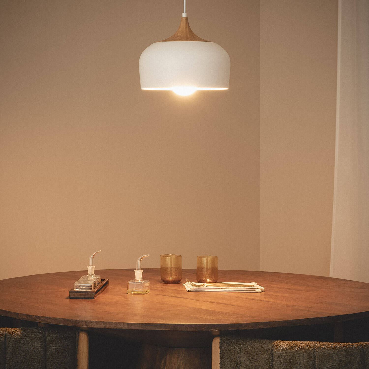 Lampa Wisząca z Metalu i Drewna Serena