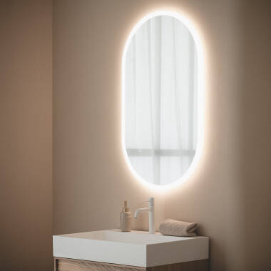 Bild von Badezimmerspiegel mit LED Licht und Antibeschlag 100x60 cm Ona