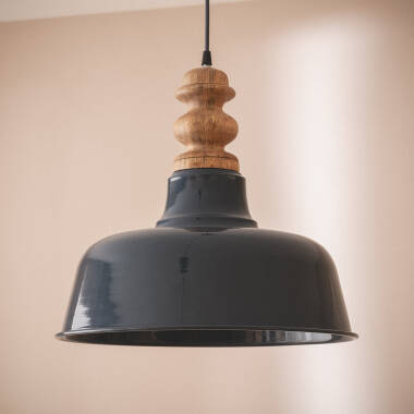 Bild von Pendelleuchte Holz und Metall Bela Yash